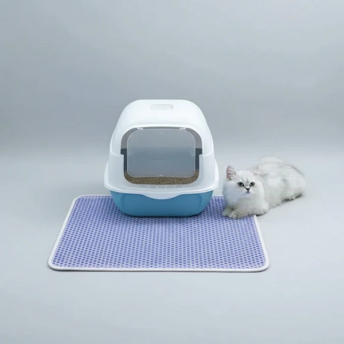 Tapis de litière pour chat - Protection double couche