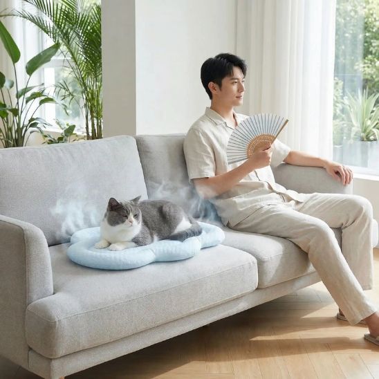 TAPIS REFRIGERANT CHAT | Nuage Rafraîchissant