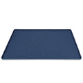 Tapis silicone pour gamelle bleu Oscar et Plume avec motifs pattes antidérapant pour animaux