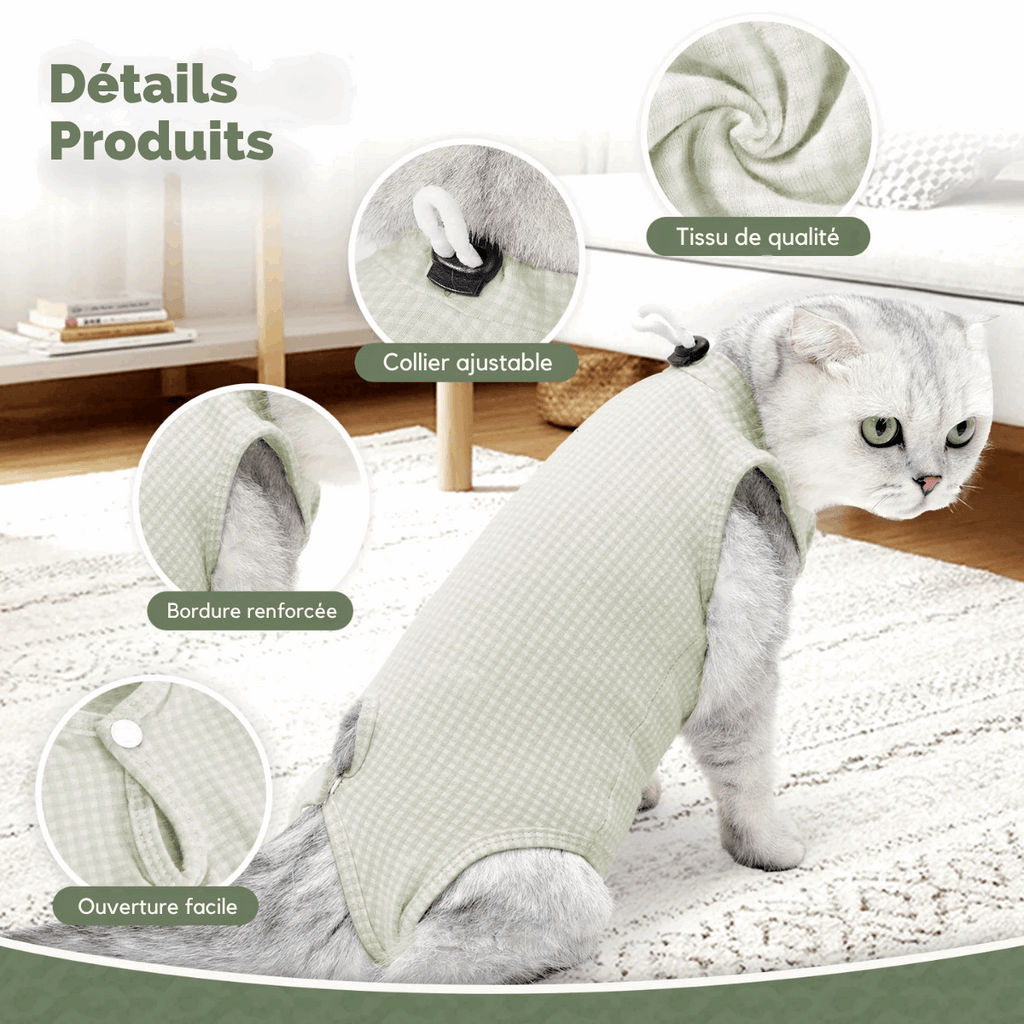 Tee-Shirt Confort Post Opération Pour Chat