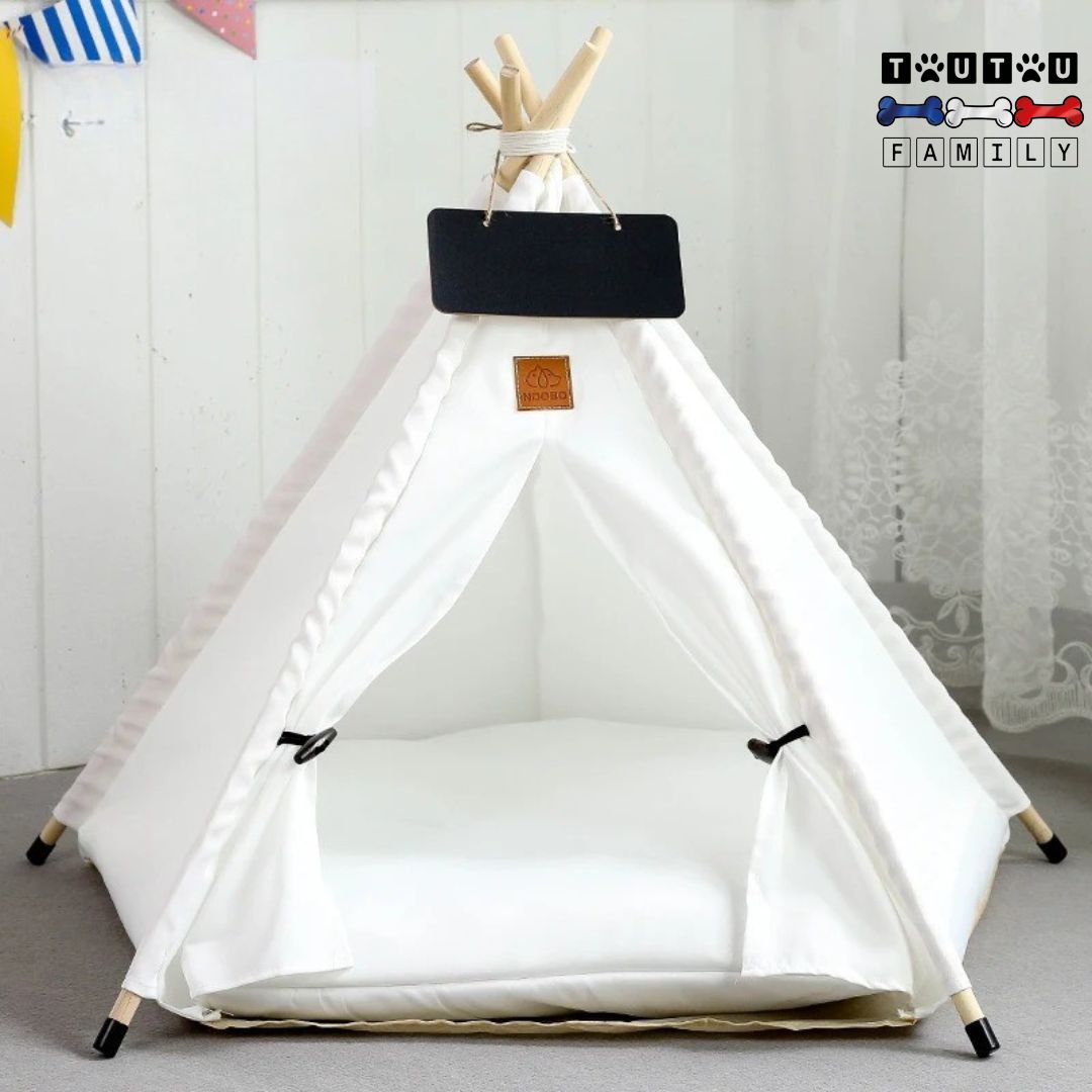tipi-pour-chien-tente-coton-et-bois-blanche-avec-son-coussin-amovible-idéal-pour-les-petits-espace-maison-pour-petit-chien-pliable-légère