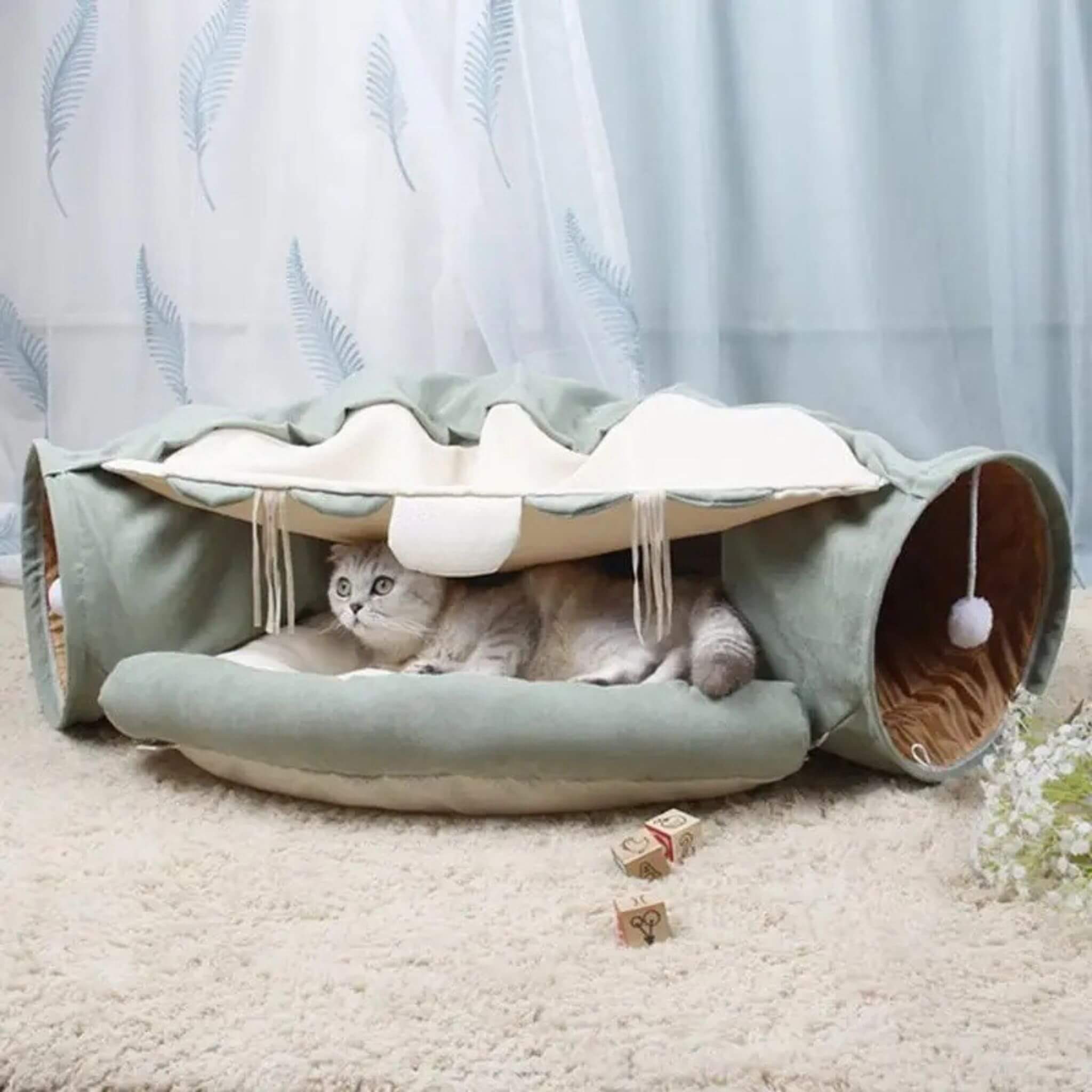 tunnel-pour-chat-vert