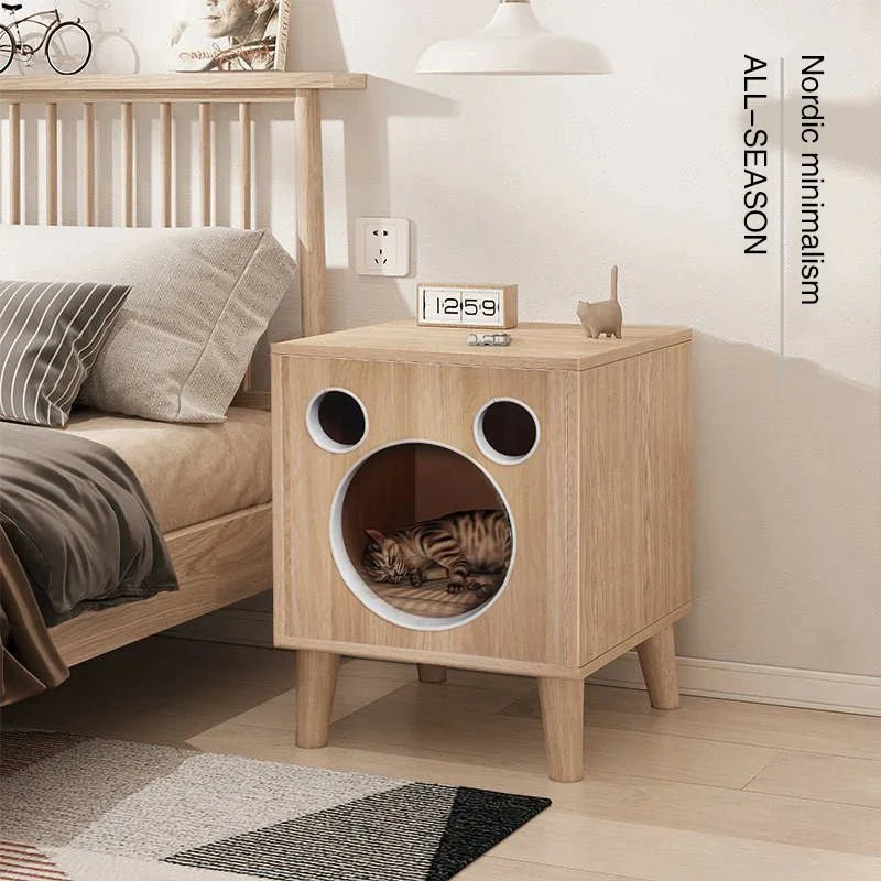 Maison pour chat en bois design | Refuge confortable