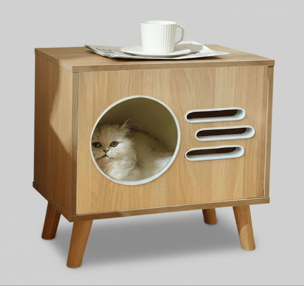 Maison pour chat en bois design | Refuge confortable