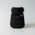 Deux manteaux pour petit chien gris et noir en tissu côtelé avec col en laine bouclée pour petits chiens