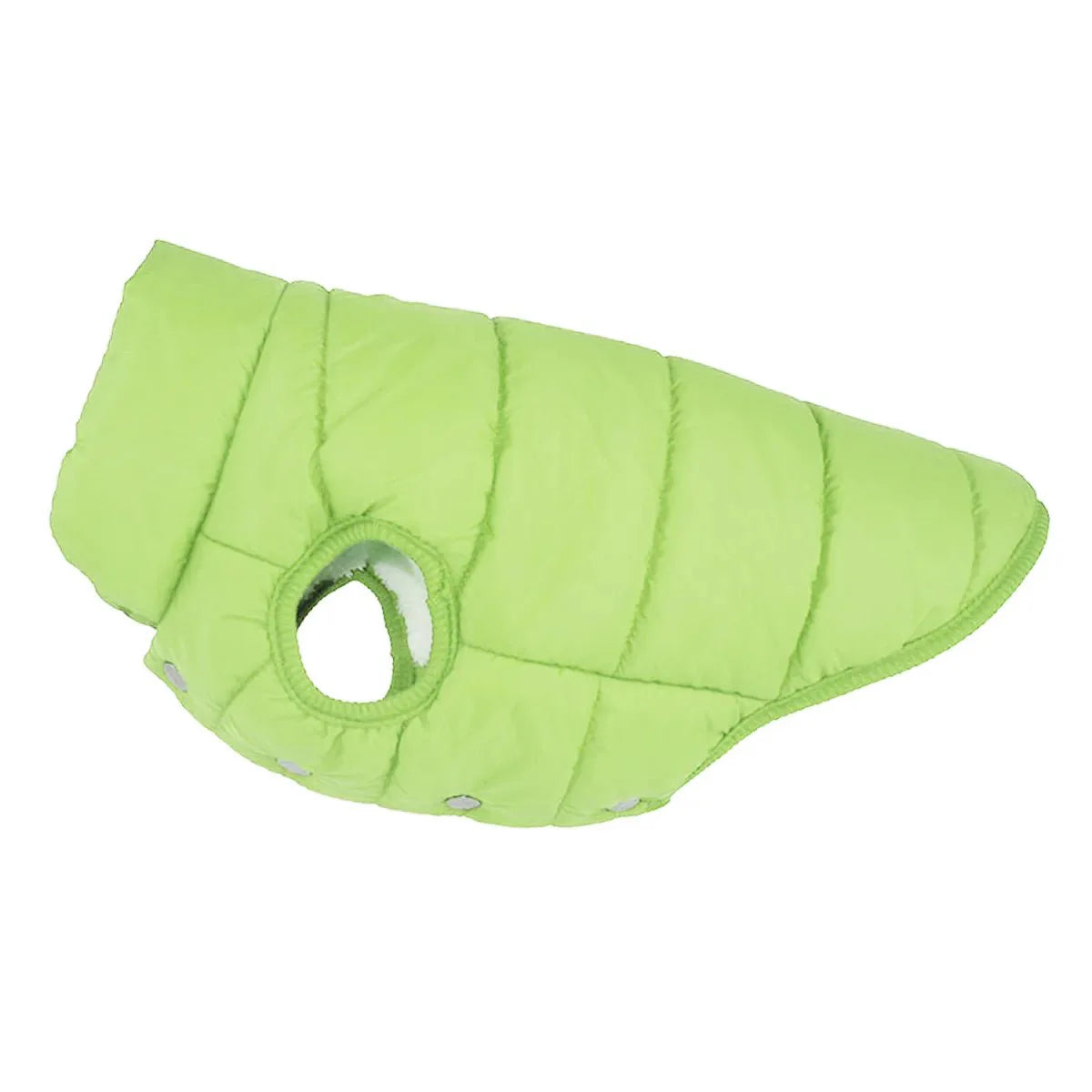 Veste chaude pour chien Oscar et Plume en tissu matelassé vert clair pour garder au chaud