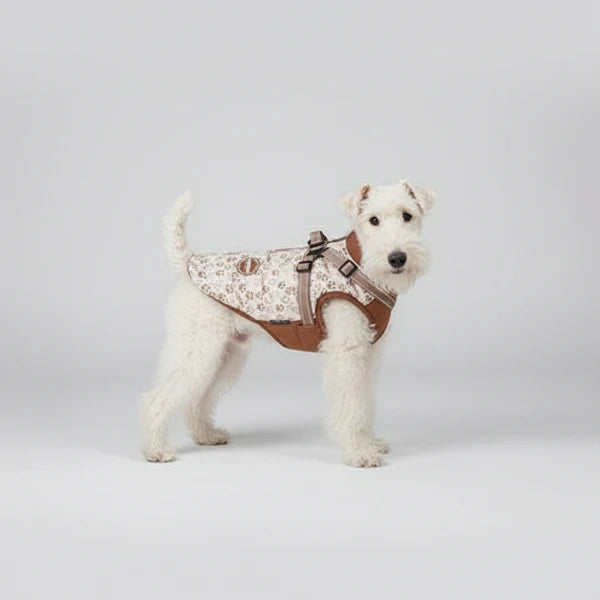 Veste Imperméable Doublée Polaire Avec Harnais Intégré Pour Chien - Les Bonnes Affaires