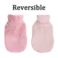 Veste polaire pour chat réversible en rose, douce et confortable pour l'hiver