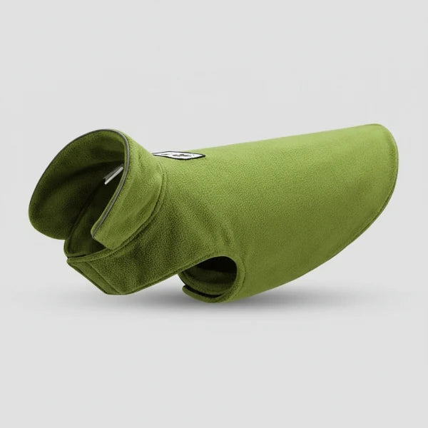veste polaire pour chien verte chaude et confortable de la marque Oscar et Plume